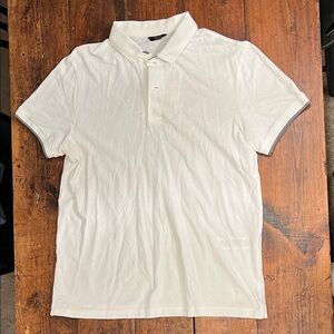 Men's White Polo Shirt - Massimo Dutti